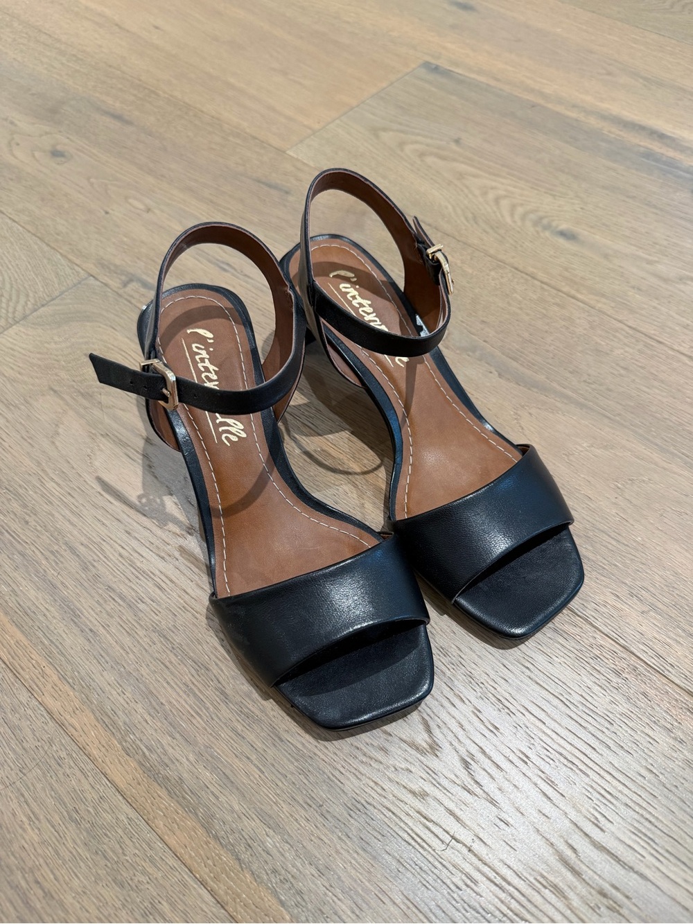 Brand New L’Intervalle Leather Heeled Sandals size 6US/37EU